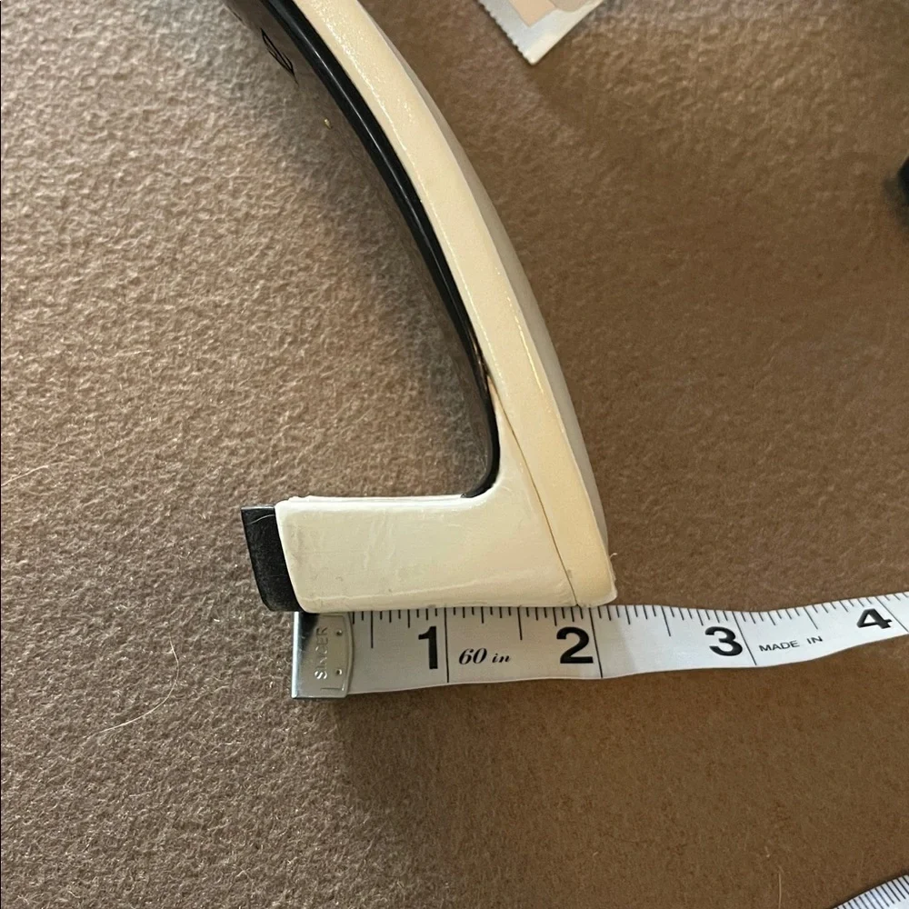 Zara Leather Cream / Off White Slides / Sandals  NWT - 7.5 / 38 - Picture 4 of 13